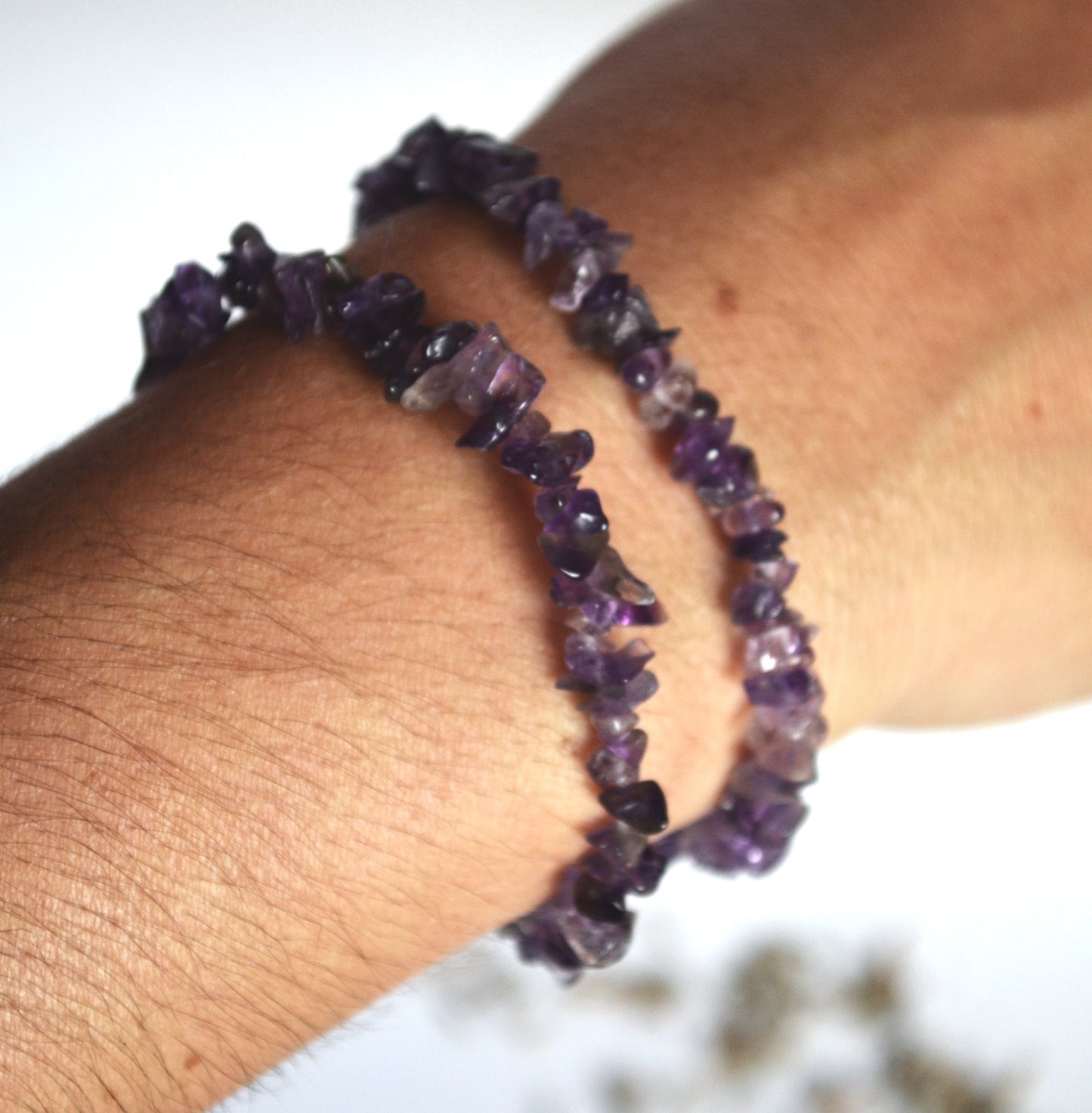 PULSERA CHISPAS DE AMATISTA - CALMA Y ENERGÍA POSITIVA